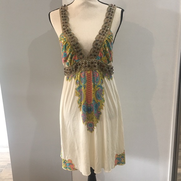 Free People Other - Free People Beaded Strappy Coverup Dress